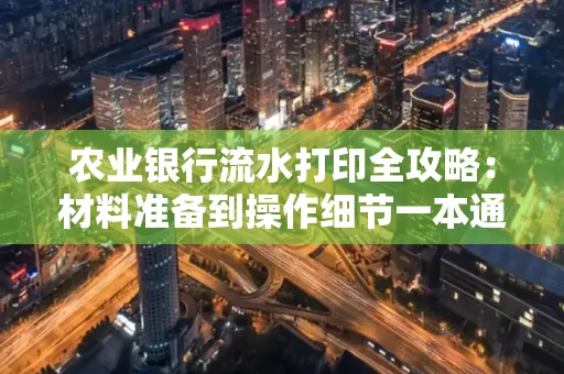 农业银行流水打印全攻略：材料准备到操作细节一本通