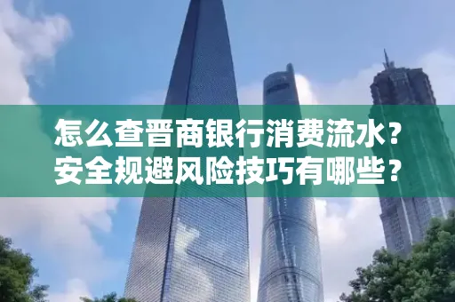 怎么查晋商银行消费流水？安全规避风险技巧有哪些？