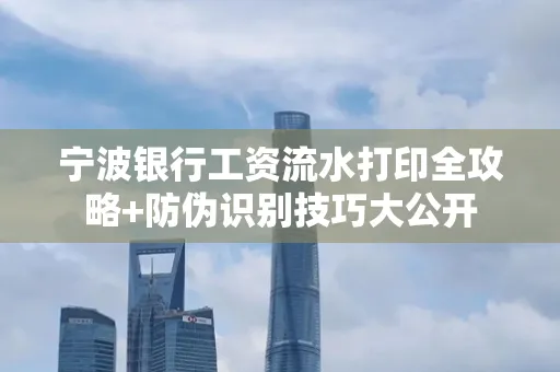 宁波银行工资流水打印全攻略+防伪识别技巧大公开