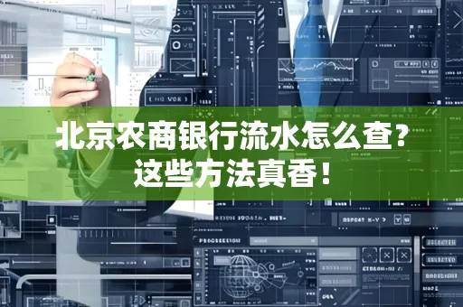 北京农商银行流水怎么查？这些方法真香！