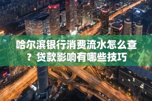 哈尔滨银行消费流水怎么查?贷款影响有哪些技巧