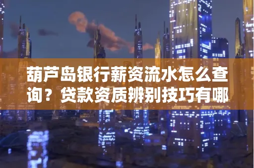 葫芦岛银行薪资流水怎么查询？贷款资质辨别技巧有哪些？