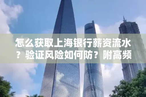 怎么获取上海银行薪资流水？验证风险如何防？附高频场景全攻略！