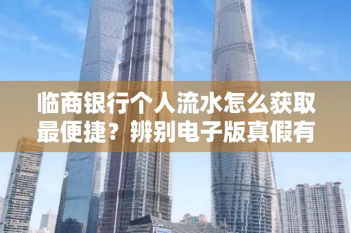 临商银行个人流水怎么获取最便捷？辨别电子版真假有哪些技巧？一文读懂