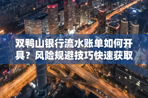 双鸭山银行流水账单如何开具？风险规避技巧快速获取？