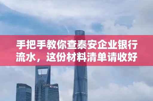 手把手教你查泰安企业银行流水，这份材料清单请收好！
