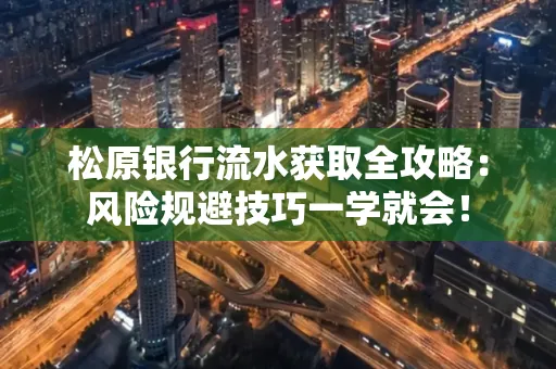 松原银行流水获取全攻略：风险规避技巧一学就会！